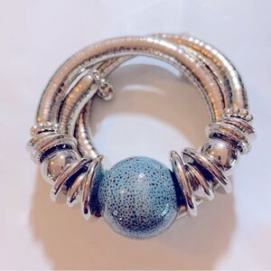 Coil Bracelet w/ Ceramic Ball Vintage Gorgeous
